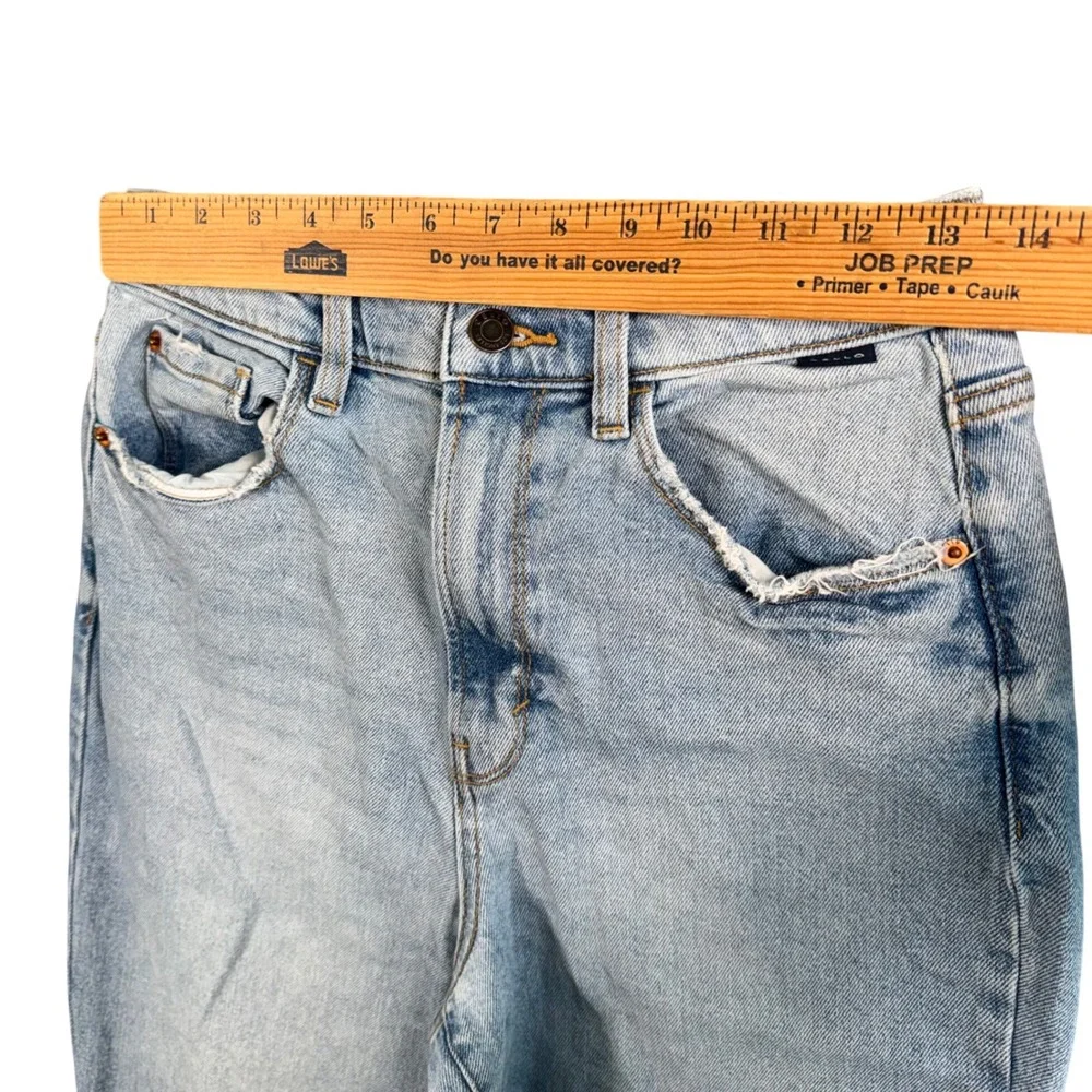 Cello Light Wash Straight Leg Jeans Distressed High Rise‎ Y2K Grunge Streetwear